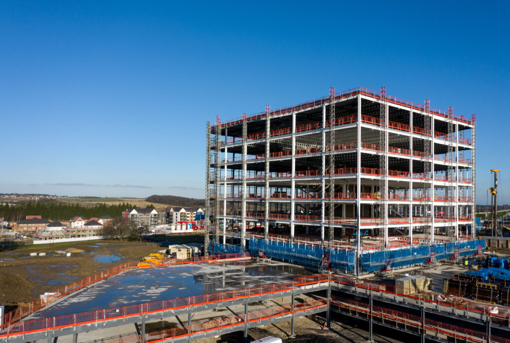 Commercial building project under construction
